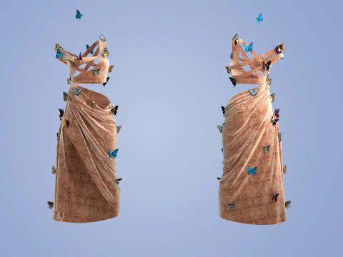 Butterfly Dress 3D Model