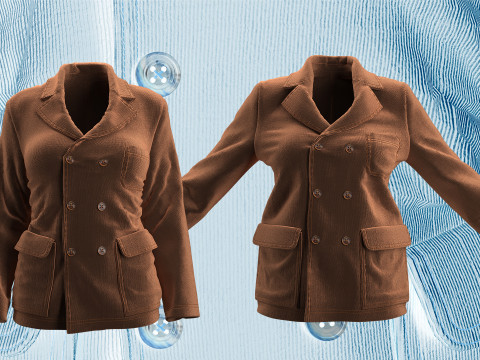 Corduroy Jacket Modelo 3D