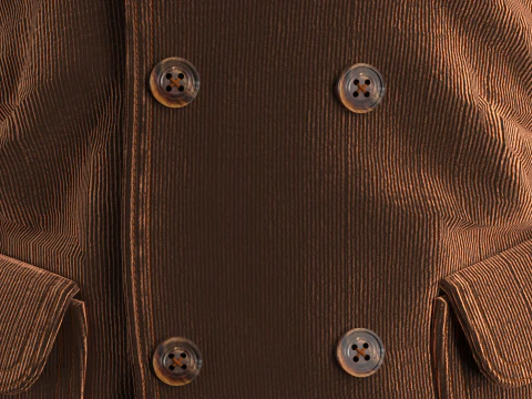Corduroy Jacket 3D Model