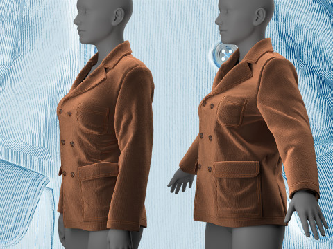 Corduroy Jacket Modelo 3D