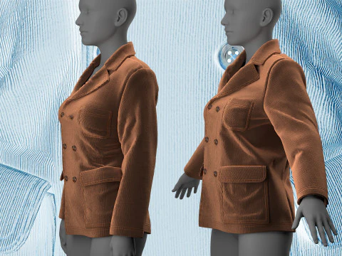 Corduroy Jacket 3D Model