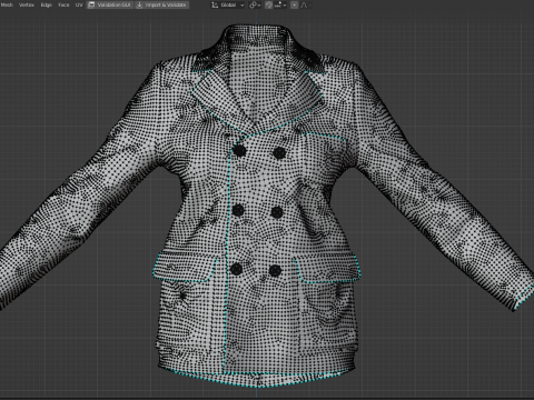Corduroy Jacket Modelo 3D