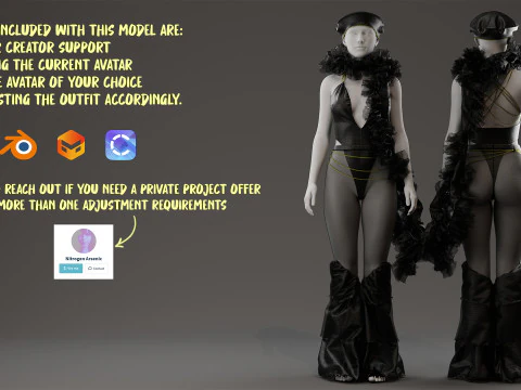 Body &agrave; volants avant-gardiste fonc&eacute; Modèle 3D