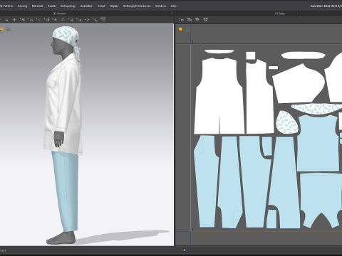 Female Healthcare Uniform Scrub 3D 모델