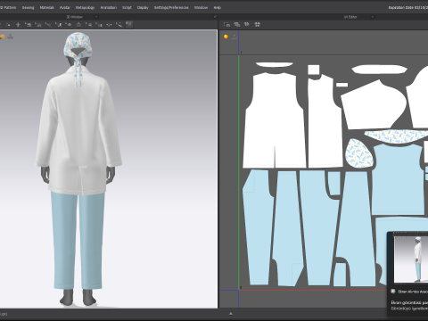 Female Healthcare Uniform Scrub 3D 모델