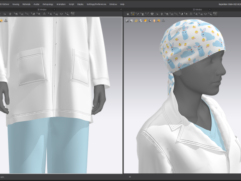 Female Healthcare Uniform Scrub 3D 모델