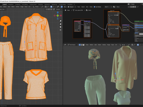 Female Healthcare Uniform Scrub 3D 모델