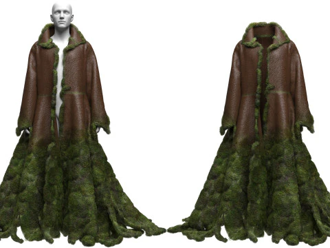 Мшистое пальто 3D Модель