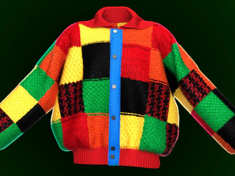 हैरी स्टाइल्स प्रसिद्ध बुना हुआ कार्डिगन 3D मॉडल