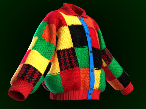 Harry Styles Famous Knitted Cardigan Model 3D