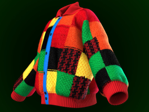 Harry Styles Famous Knitted Cardigan Model 3D
