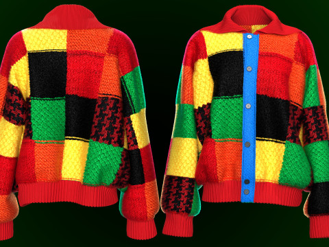 Harry Styles Famous Knitted Cardigan Model 3D