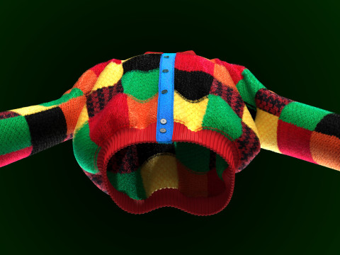 Harry Styles Famous Knitted Cardigan Model 3D
