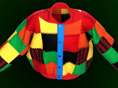 Harry Styles Famous Knitted Cardigan Model 3D