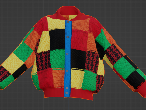 Harry Styles Famous Knitted Cardigan Model 3D