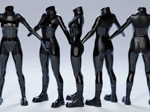Female Antihero Suit 3D Model