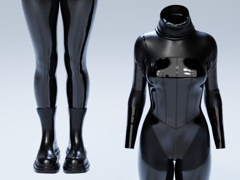 Female Antihero Suit Modelo 3D
