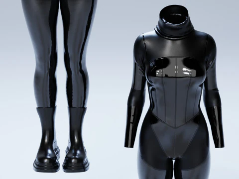 Female Antihero Suit 3D Model