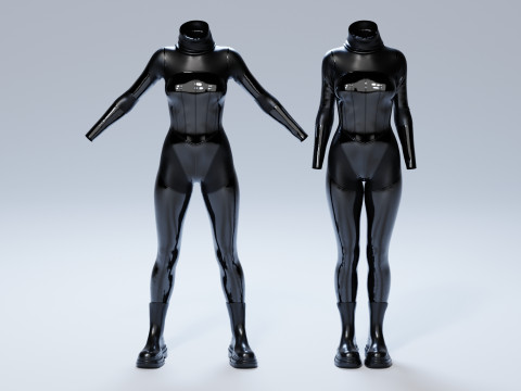 Female Antihero Suit Modelo 3D