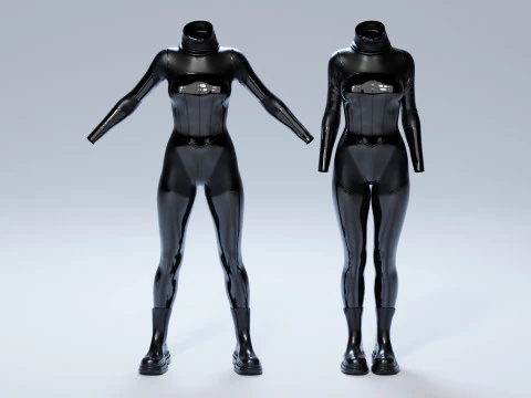 Female Antihero Suit 3D Model
