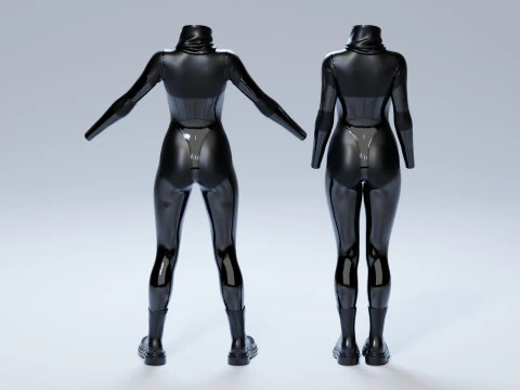 Female Antihero Suit 3D Model