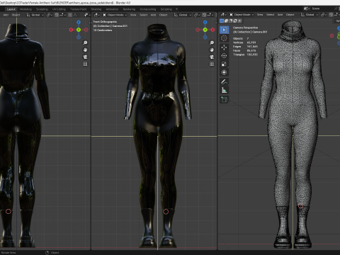 Female Antihero Suit Modelo 3D