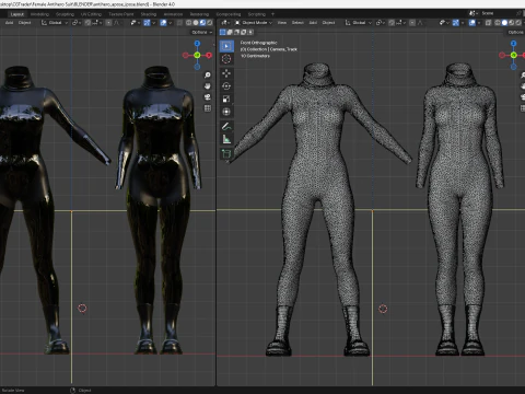 Female Antihero Suit 3D Model