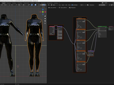 Female Antihero Suit 3D Model