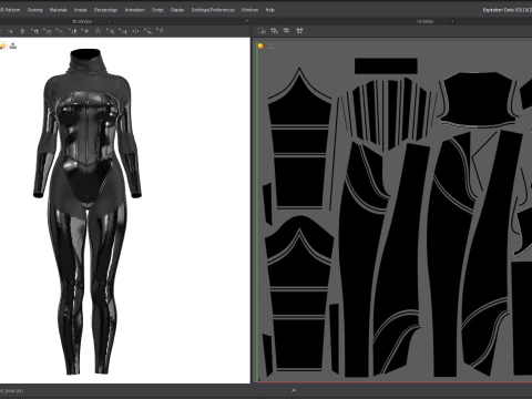 Female Antihero Suit 3D Model