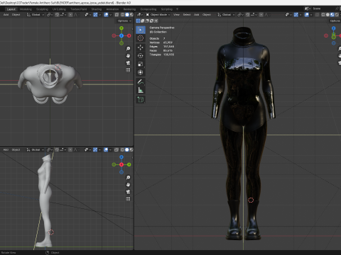 Female Antihero Suit Modelo 3D