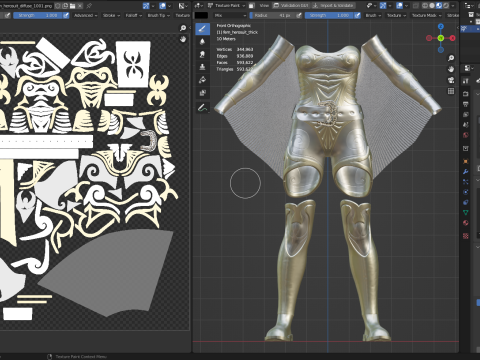 Unique Female Hero Suit 3D Model