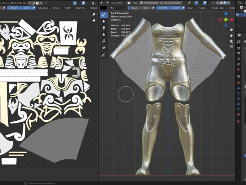Unique Female Hero Suit 3D Model
