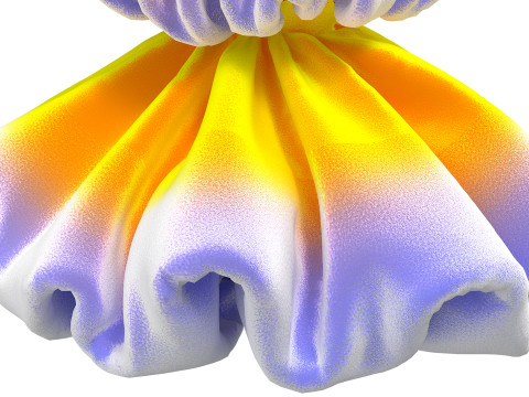 Two Layer Flower Dress 3D Модель