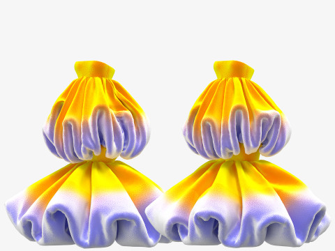 Two Layer Flower Dress 3D Модель