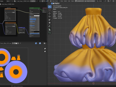Two Layer Flower Dress 3D Модель