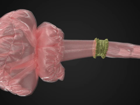 Princess Peach Style Balloon Gloves 3D Model