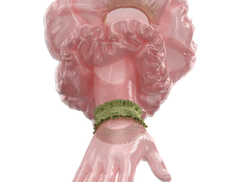 Princess Peach Style Balloon Gloves 3D मॉडल