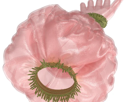 Princess Peach Style Balloon Gloves 3D Model