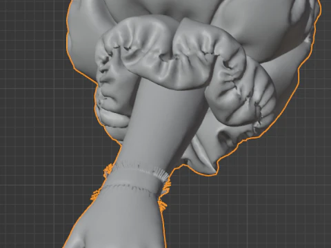 Princess Peach Style Balloon Gloves 3D Model