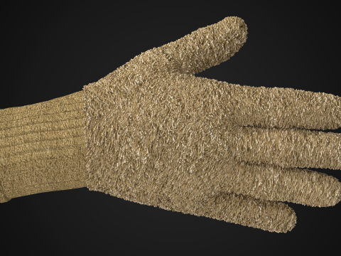 Fleece Gloves 3D मॉडल