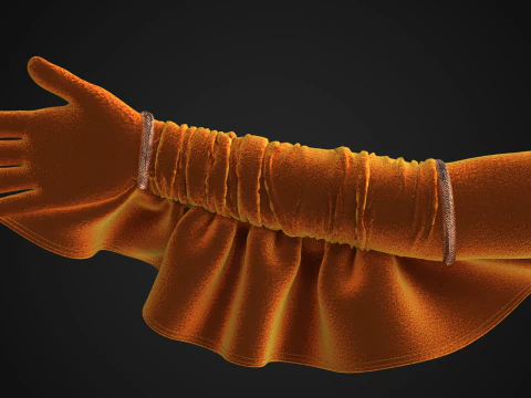 Frilled Gloves 3D Model