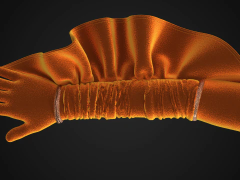 Frilled Gloves 3D Model