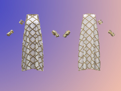 Gold Ornamented Dress Model 3D