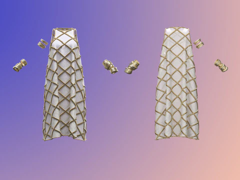 Gold Ornamented Dress 3D Model