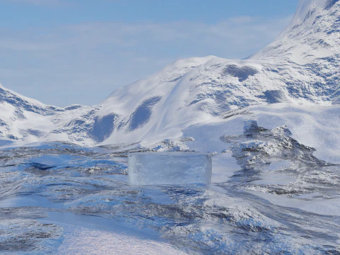 Ambiente ghiacciato Modello 3D