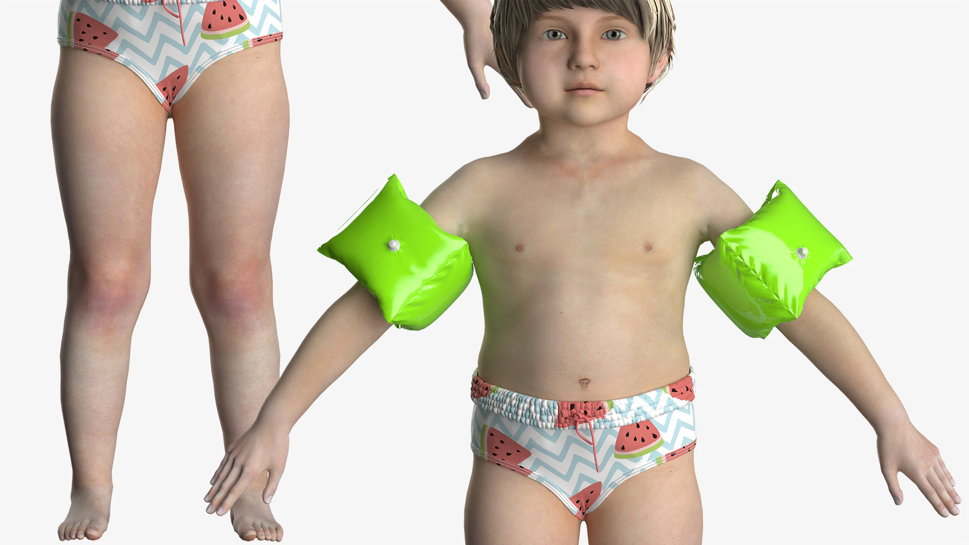 Beachwear for Toddlers 3D Model .c4d .max .obj .3ds .fbx .stl .blend 