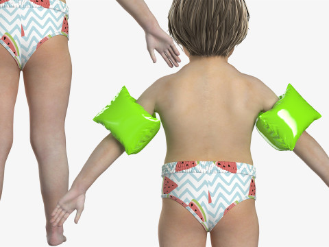 Beachwear for Toddlers 3D 模型