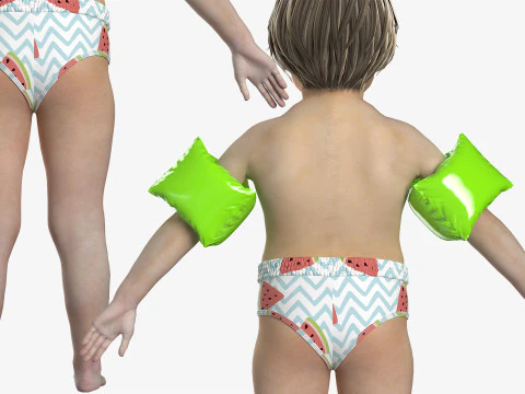 Beachwear for Toddlers 3D Model