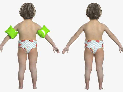 Beachwear for Toddlers 3D Model