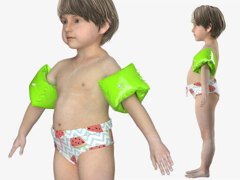 Beachwear for Toddlers 3D Model